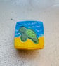 Clay turtle beach fridge magnet