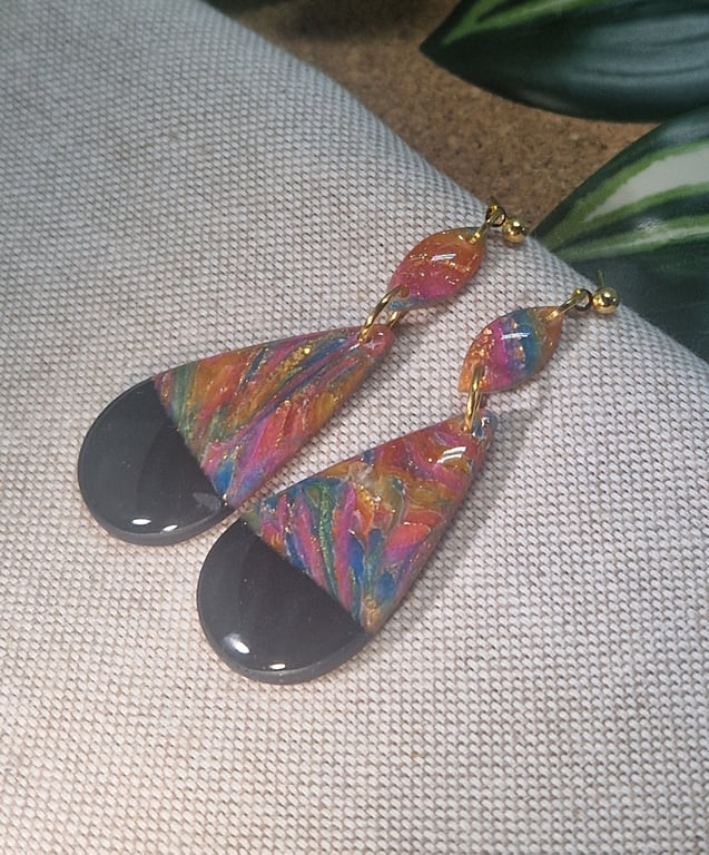 Polymer Clay Earrings: Spectrum