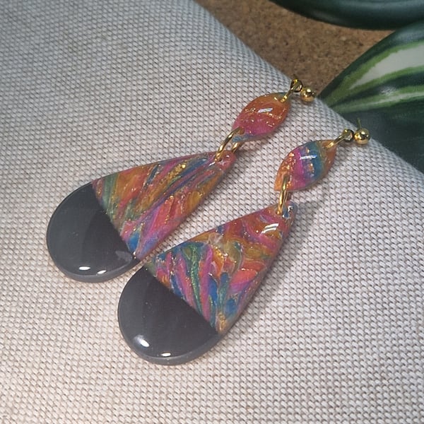 Polymer Clay Earrings: Spectrum