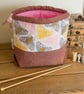 Drawstring project bag featuring stylish bees and sparkles! - Image 3