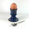 Rich Blue Egg Cup -  Stoneware Ceramic Pottery UK Wheelthrown Handmade 