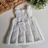 Designer Baby Girl's Hand Knitted Pinafore Dress  0-3 months size