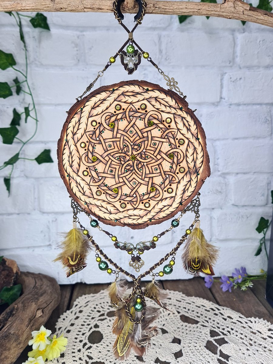 Pyrography dream catcher-Myrios