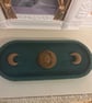 Handmade celestial emerald green trinket dish