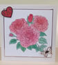 Birthday,  Valentines Day or Anniversary Card,  Red Roses Just For You