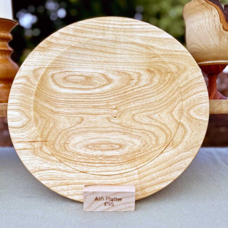 Hand Turned Ash Serving Platter