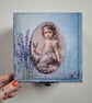 Trinket Keepsake Box, Lavender Motif, 17.5x17.5cm