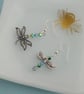 Mismatched Iridescent Dragonfly Earrings - Image 3