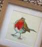 Favourite Robin Textile Framed Print  - Image 4