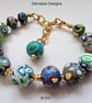 Boho Multicoloured Vibrant Hand Made Polymer Clay Bracelet - Image 2