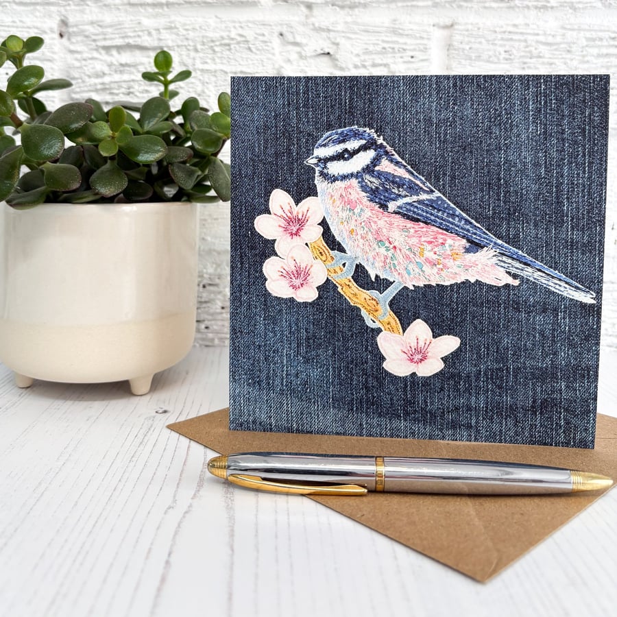 Bluetit Greetings Card