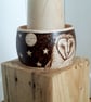 Pyrography barn owl at night wooden bangle  - Image 4