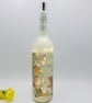 Decoupage bottle light, Robin and Squirrel, winter scene - Image 1