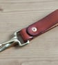Leather Key Ring With Solid Brass Rein Converter Hook And  Copper Rivet 