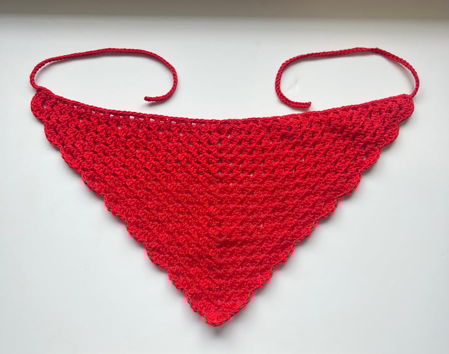 Handmade crochet cotton  cottagecore bandana