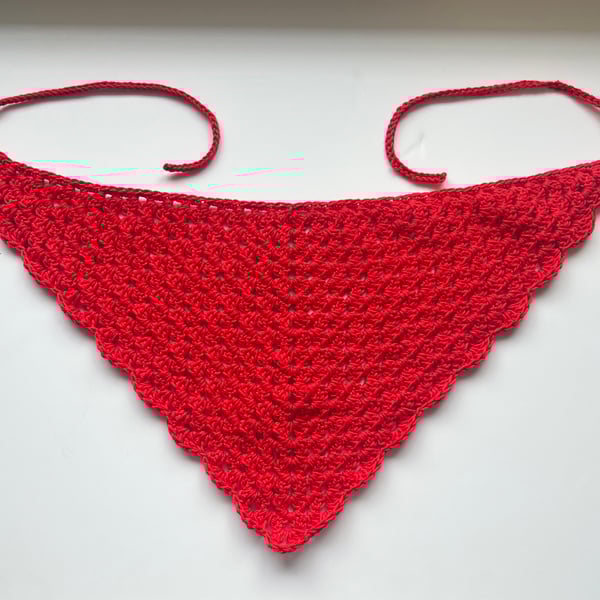 Handmade crochet cotton  cottagecore bandana