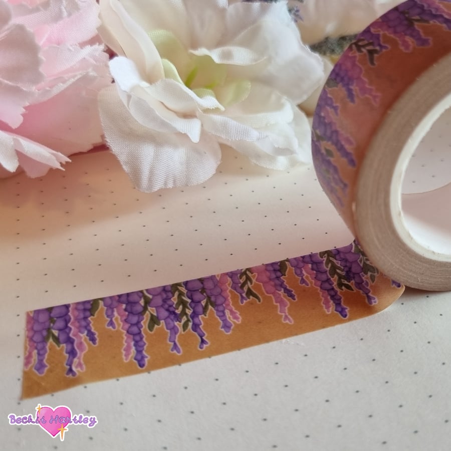 Wisteria Yellow Washi Tape - Decorative Paper Tape - Stationery Gifts