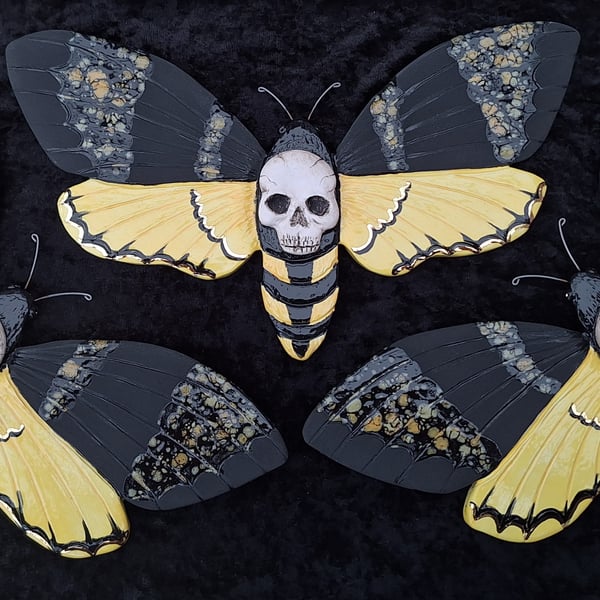 Death Head Hawkmoth - ceramic wall decoration