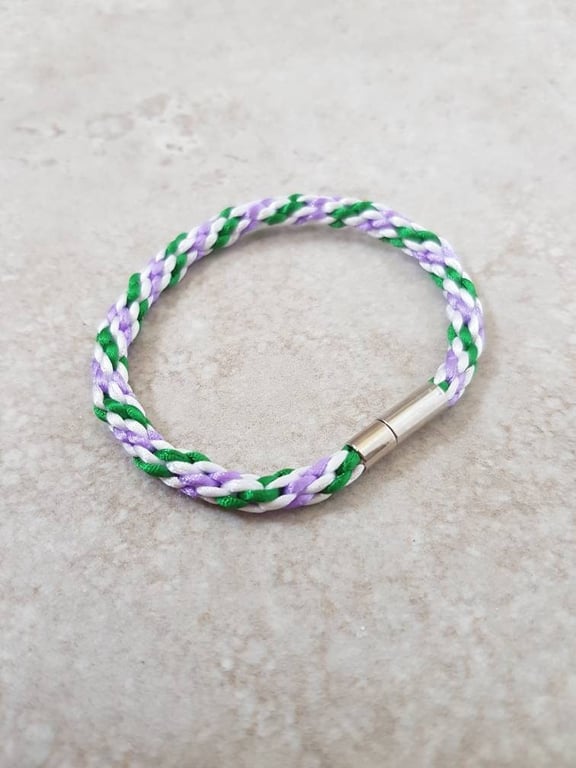Genderqueer Bracelet, Genderqueer flag Anklet, LGBTQIA Jewelry