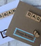 Personalised Birthday Card, Wooden Scrabble Tiles, Dad, Husband, Son, Brother Ne