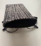 Black Grey And Silver Bark Effect Fabric Quilted Glasses Case - Image 4