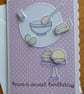 Have a Sweet Birthday Card - Blue Mixing Bowl & Cup Cakes - Image 6
