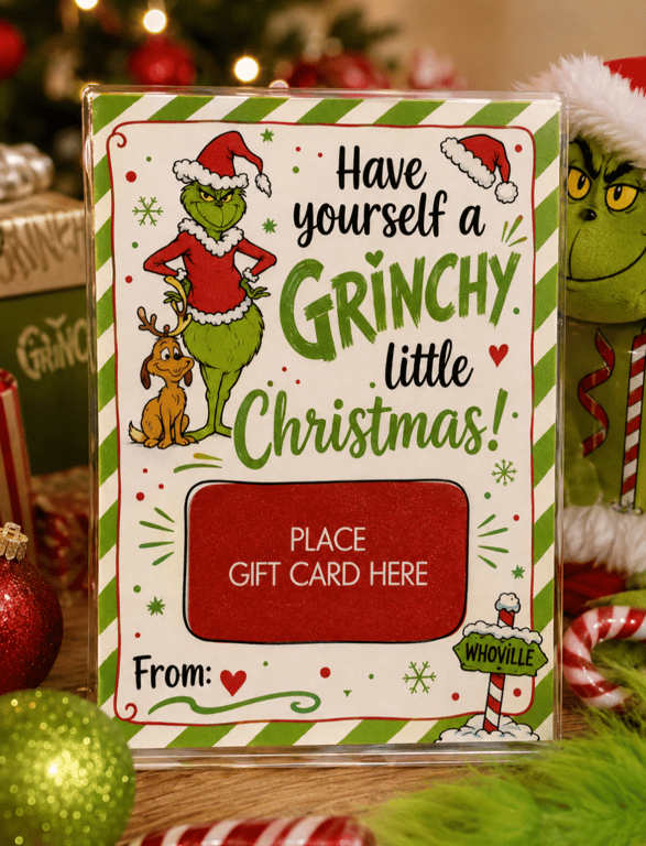 Have Yourself a Grinchy Little Christmas Gift Card Holder