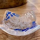 50% SALE! Handmade fused glass dish