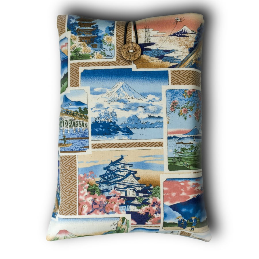 Japanese Landscape Book Sleeve – Cotton Book Protector