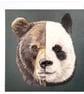 Bear and Panda Greeting Card – Blank Inside Animal Art Card