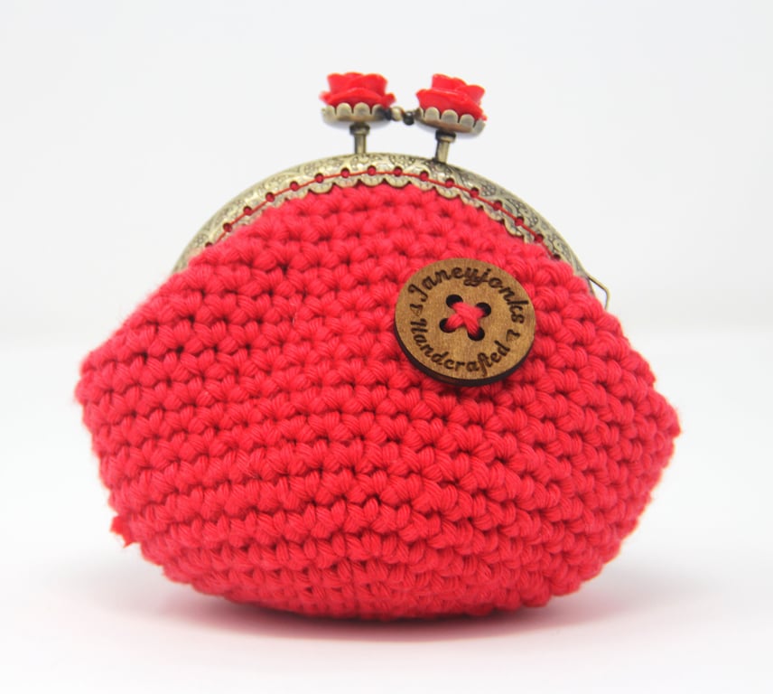 Red Crochet Purse, range of colours