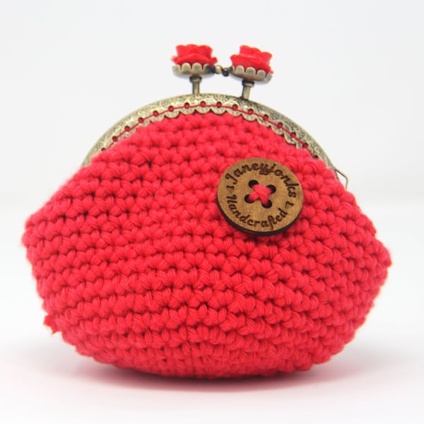 Red Crochet Purse, range of colours
