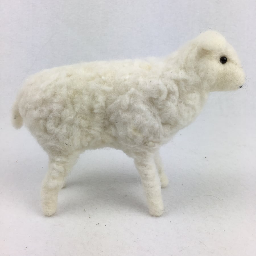 Needle felted woolly sheep model