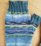 Fingerless Gloves - Hand Knitted - Monet Water Lillies  - Image 4