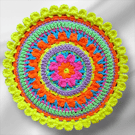 colourful crochet mandala doily