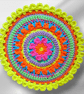 colourful crochet mandala doily - Image 1