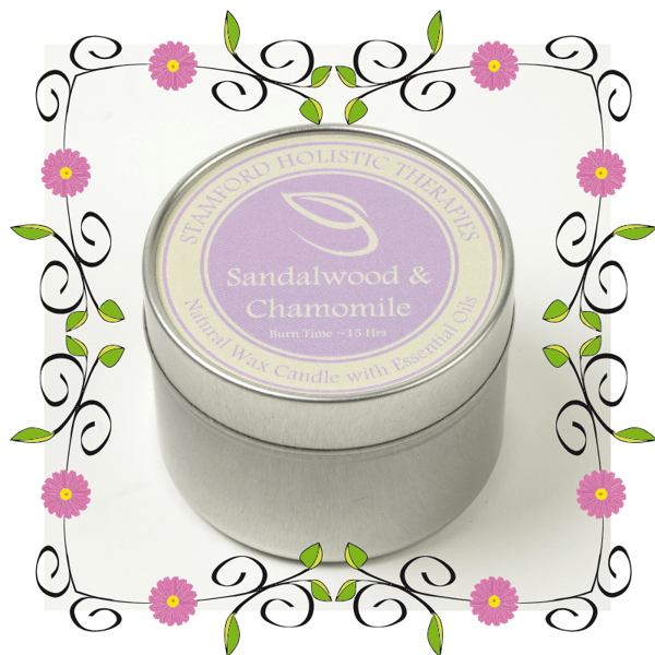 Sandalwood & Chamomile Aromatherapy Tin Candle