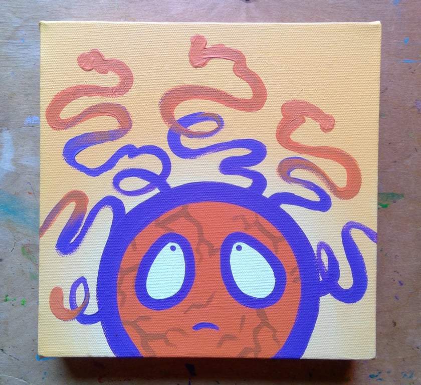 SALE - Ginger Nut - original art - acrylic on deep edge canvas