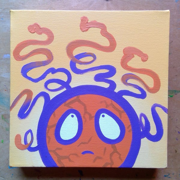 SALE - Ginger Nut - original art - acrylic on deep edge canvas