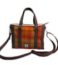 Harris tweed and genuine leather  Crossbody Handbag 