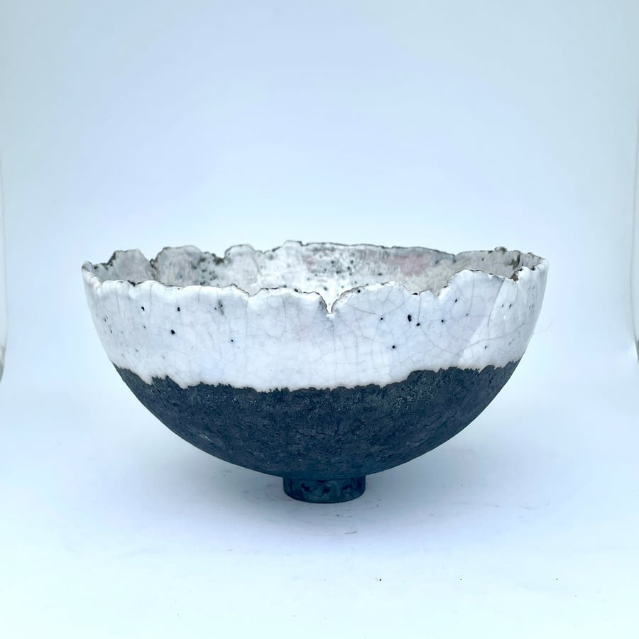 Pinched Raku Bowl With Foot. No 6