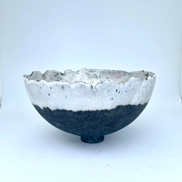 Pinched Raku Bowl With Foot. No 6