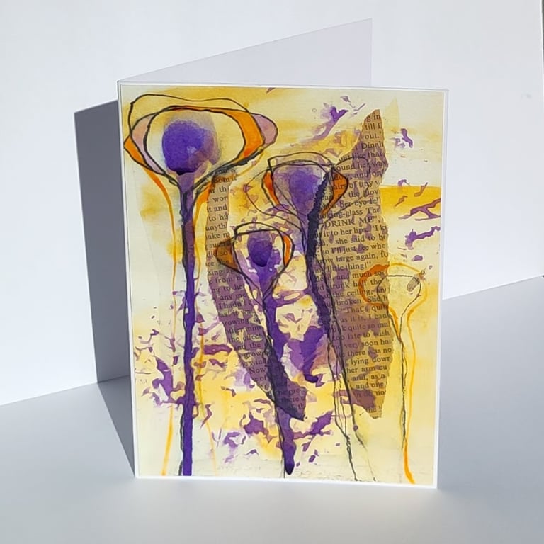 Art Card Tears Original Painting Keepsake Letterbox Gift Alice in Wonderland