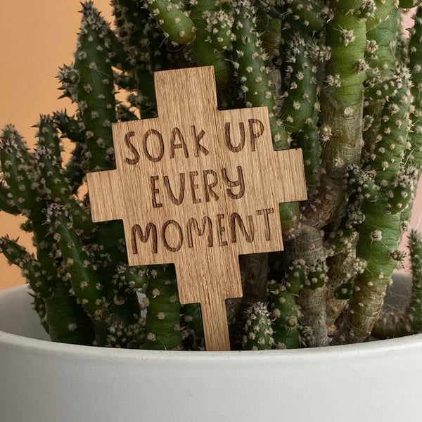 Plant marker motivational quote, handmade unique gifts for gardeners, houseplant