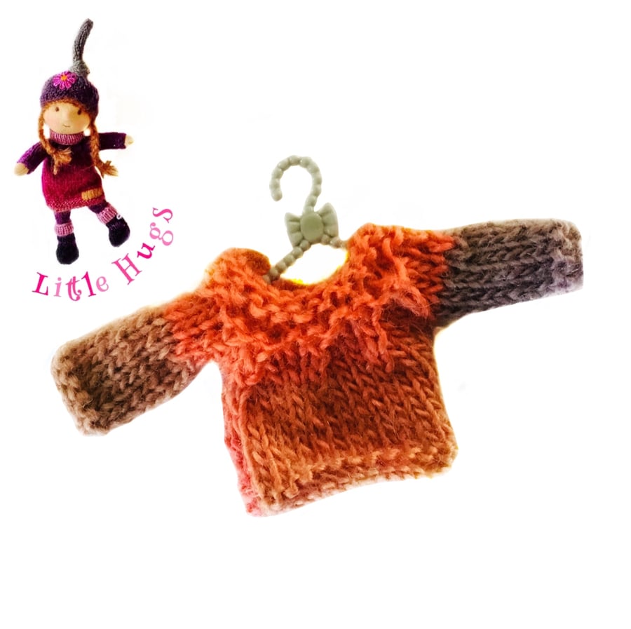 Orange Shaded Jumper to fit the Little Hug Dolls