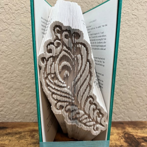 Peacock Feather, COMBI Book Folding Pattern - EMAILED PDF PATTERN