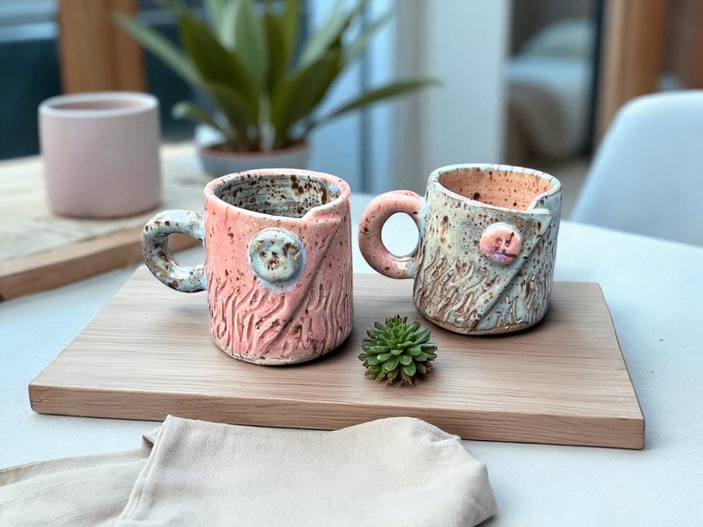 Set of hand crafted espresso cups