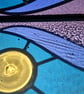 Stormy sky and ocean stained glass leaded panel - Image 5