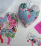 Christmas Skies stuffed heart - Sew it yourself craft kit christmas decoration