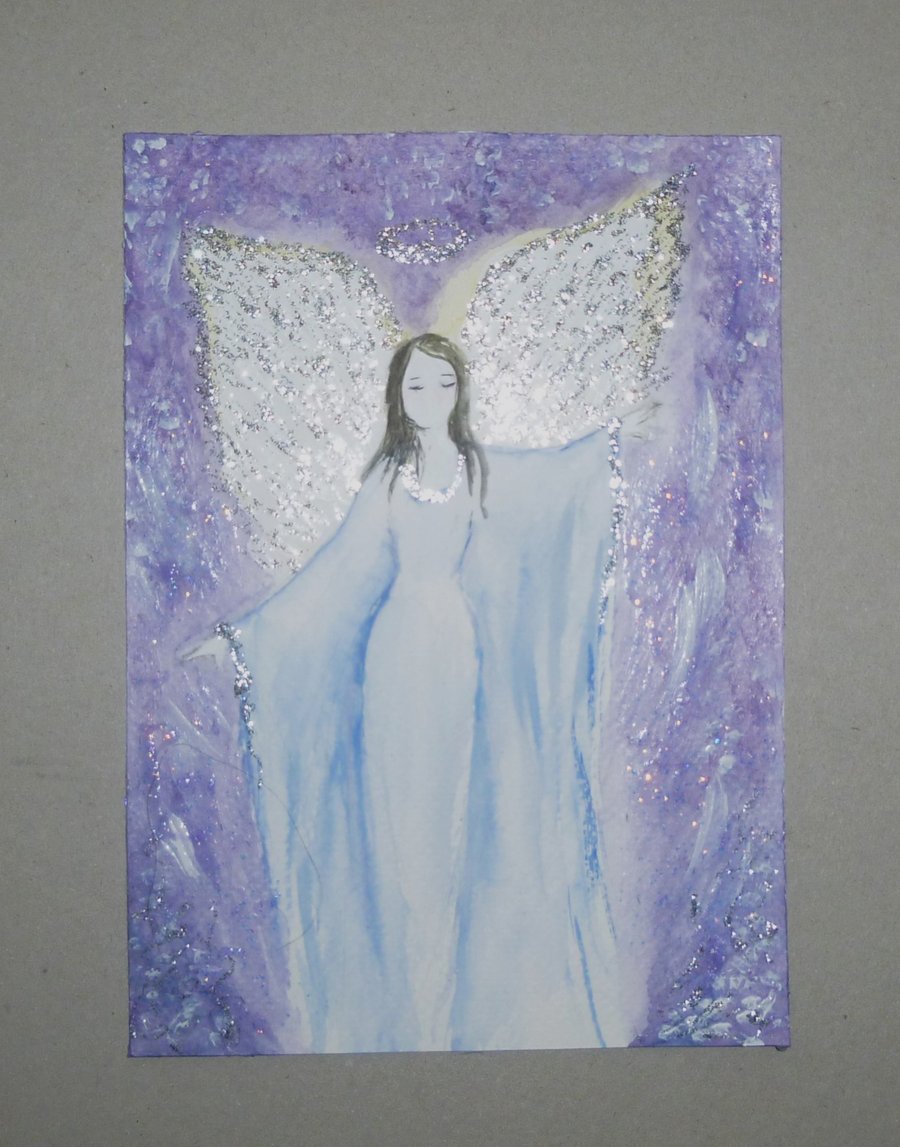 original art hand painted healing angel ( ref FA 238 PN G6 )